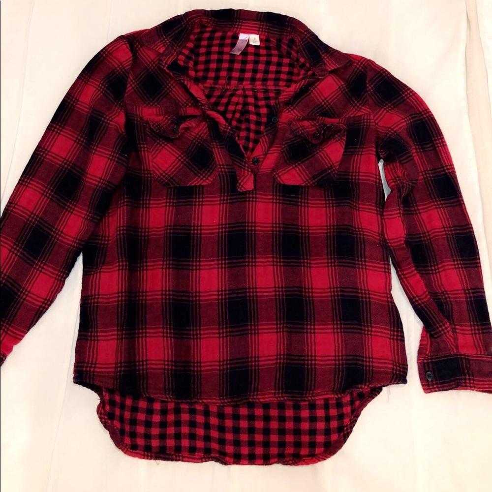 Flannel pullover